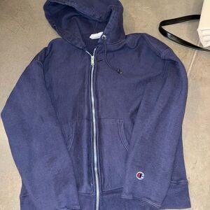 Champion Dark Blue Full-Zip Hoodie